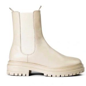 Tony Bianco Wolfe Bootie in Vanilla Capretto Boots